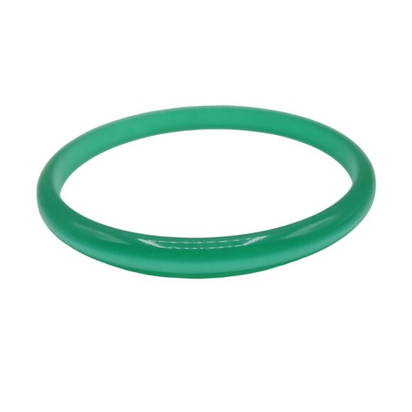 Green Moonglow Acrylic Bangle Bracelets Set Of 2 Stackable Vintage Unsigned - Picture 2 of 6